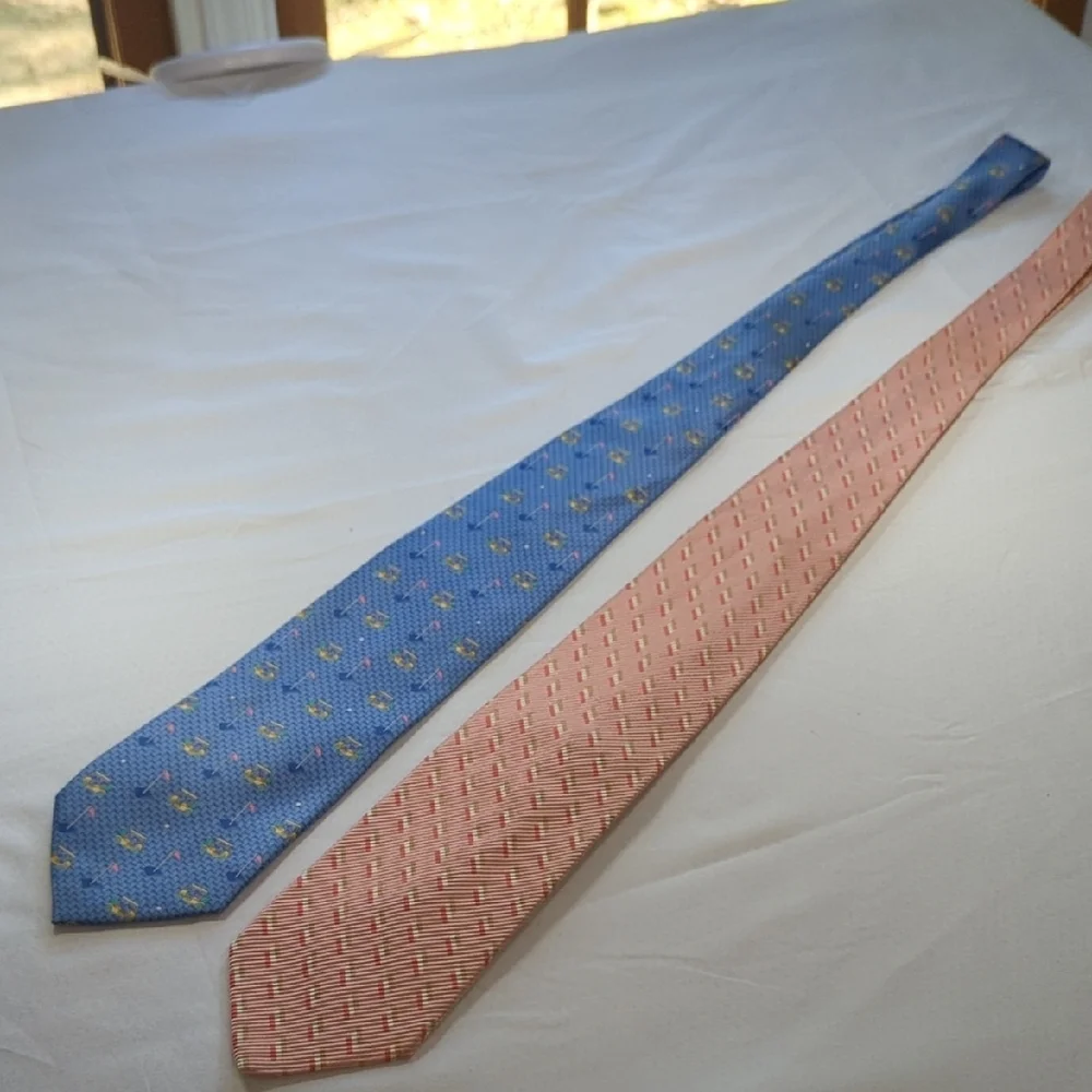 Gianfranco Ferre Blue and Pink Ties